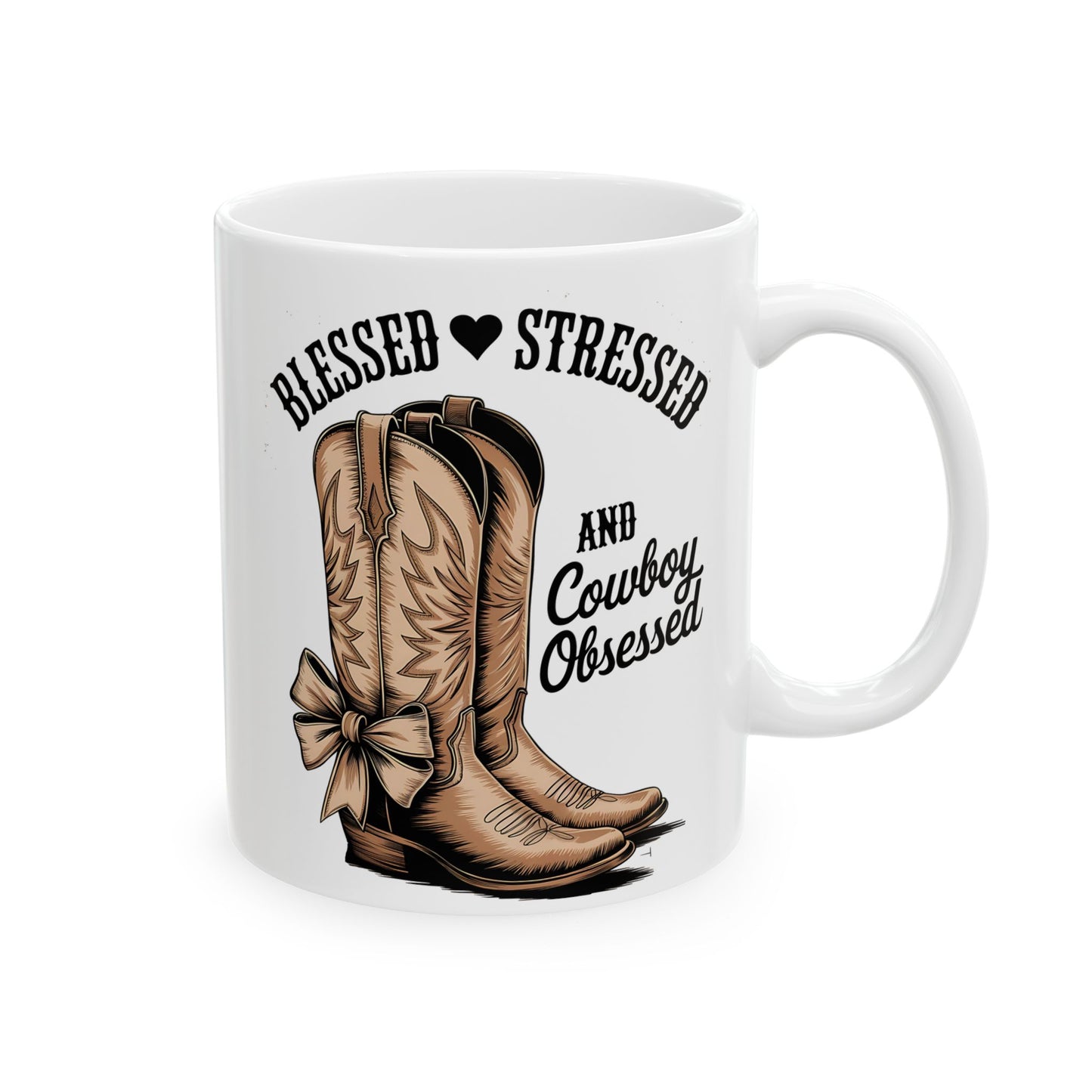 Blessed Cowboy Obsessed Ceramic Mug - 11oz & 15oz