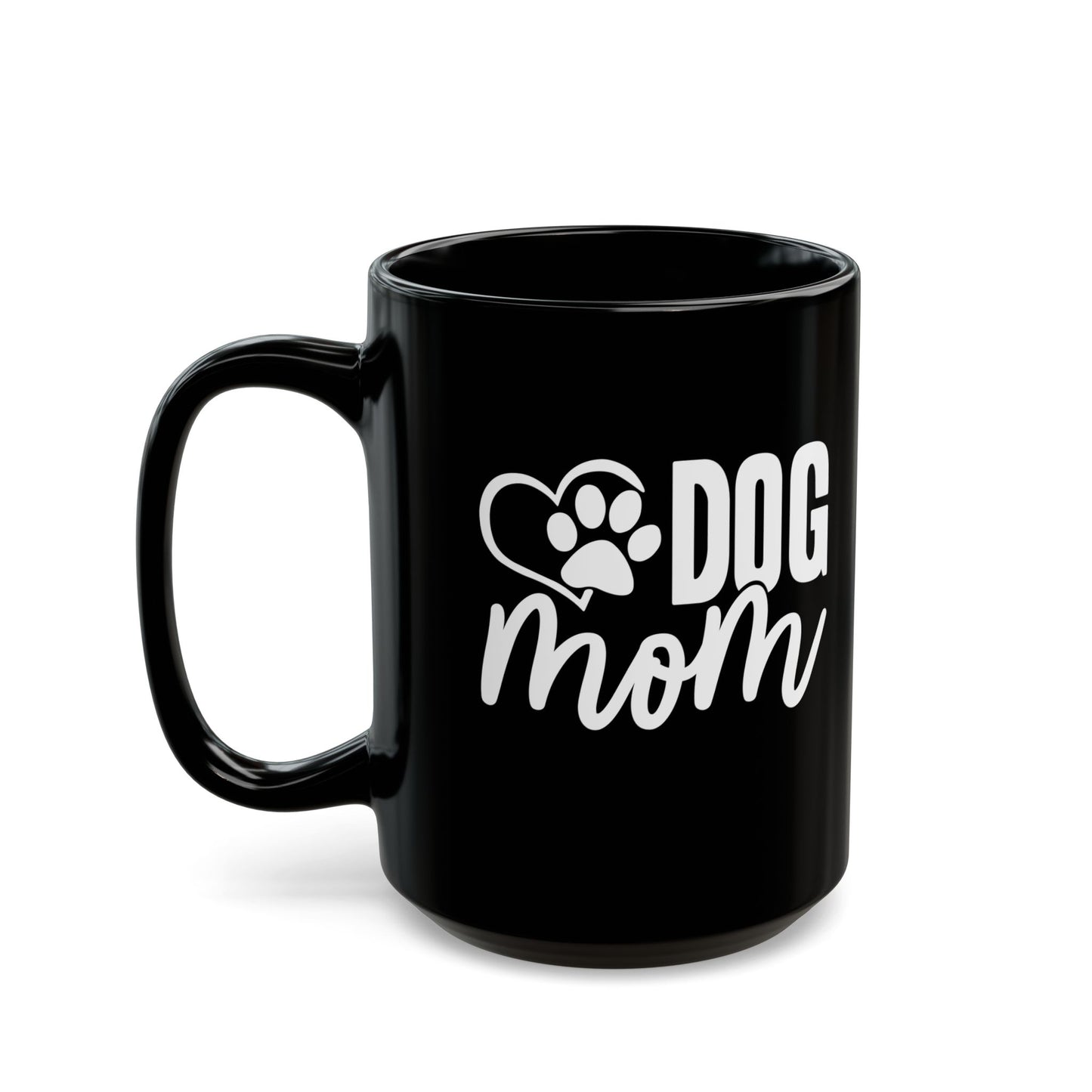 Dog Mom Black Coffee Mug - Perfect Gift for Dog Lovers