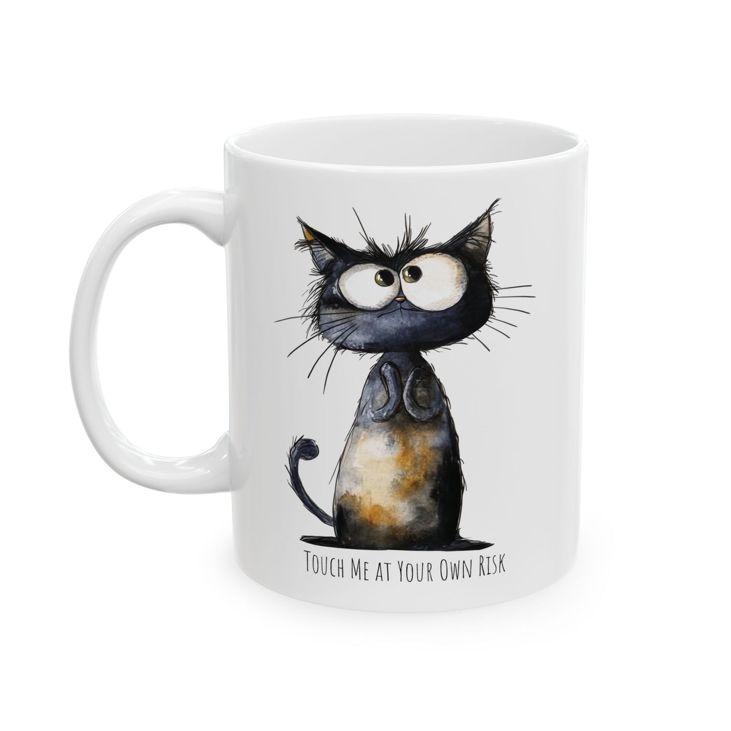 Ceramic Mug - Grumpy Cat Touch Me at Your Own Risk (11oz, 15oz)