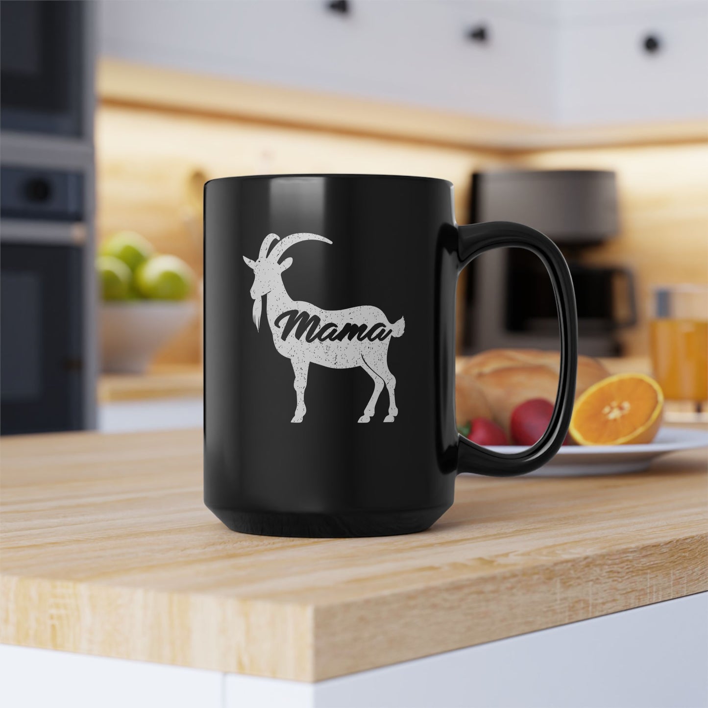 Funny Goat Mama Black Mug - Perfect Gift for Mothers and Animal Lovers