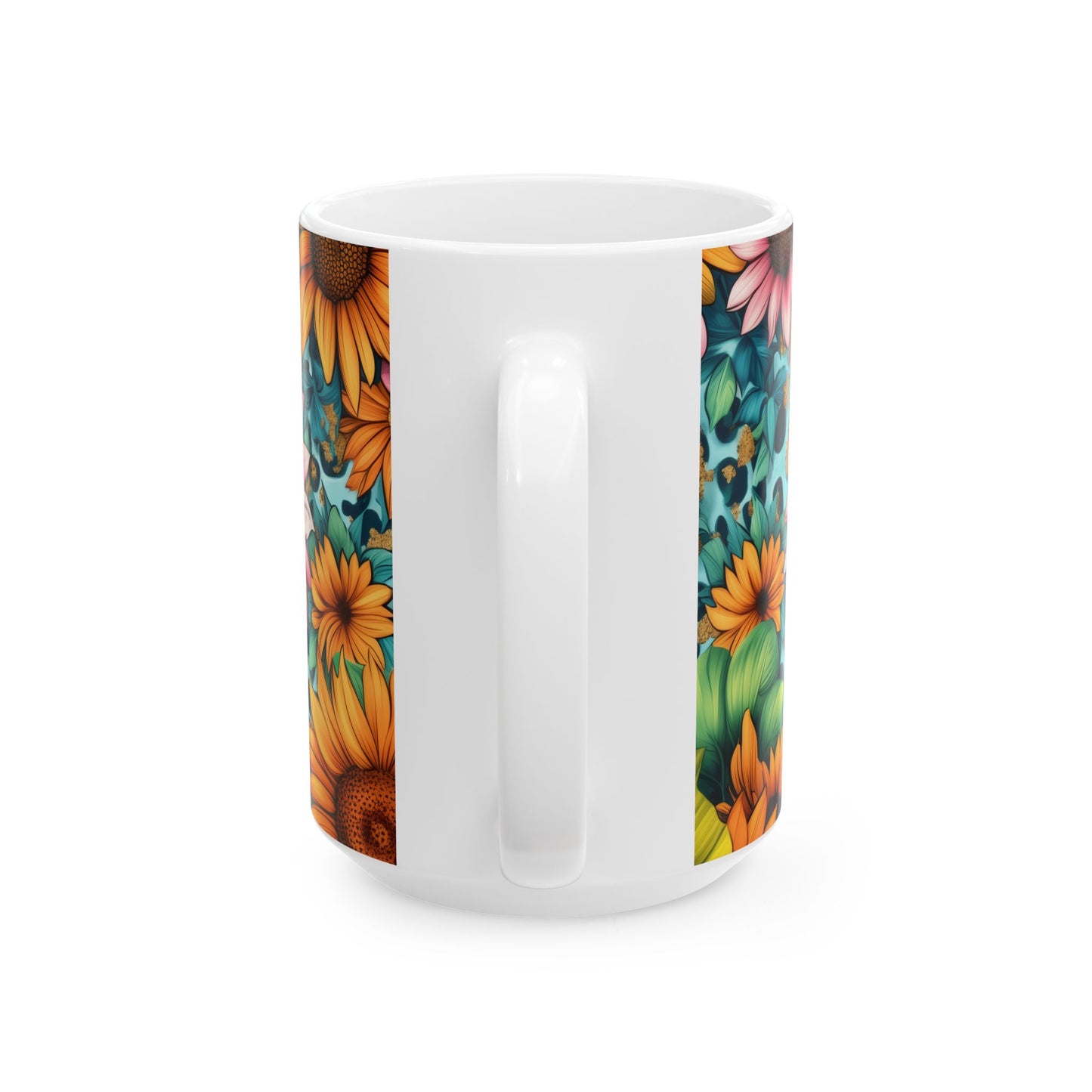 Colorful Floral Mom Ceramic Mug - Perfect Gift for Mother's Day