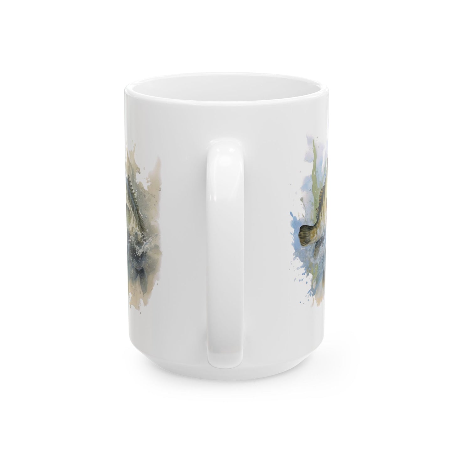 Bear Fishing Coffee Mug - Wildlife Nature Gift - Ceramic Tea Cup