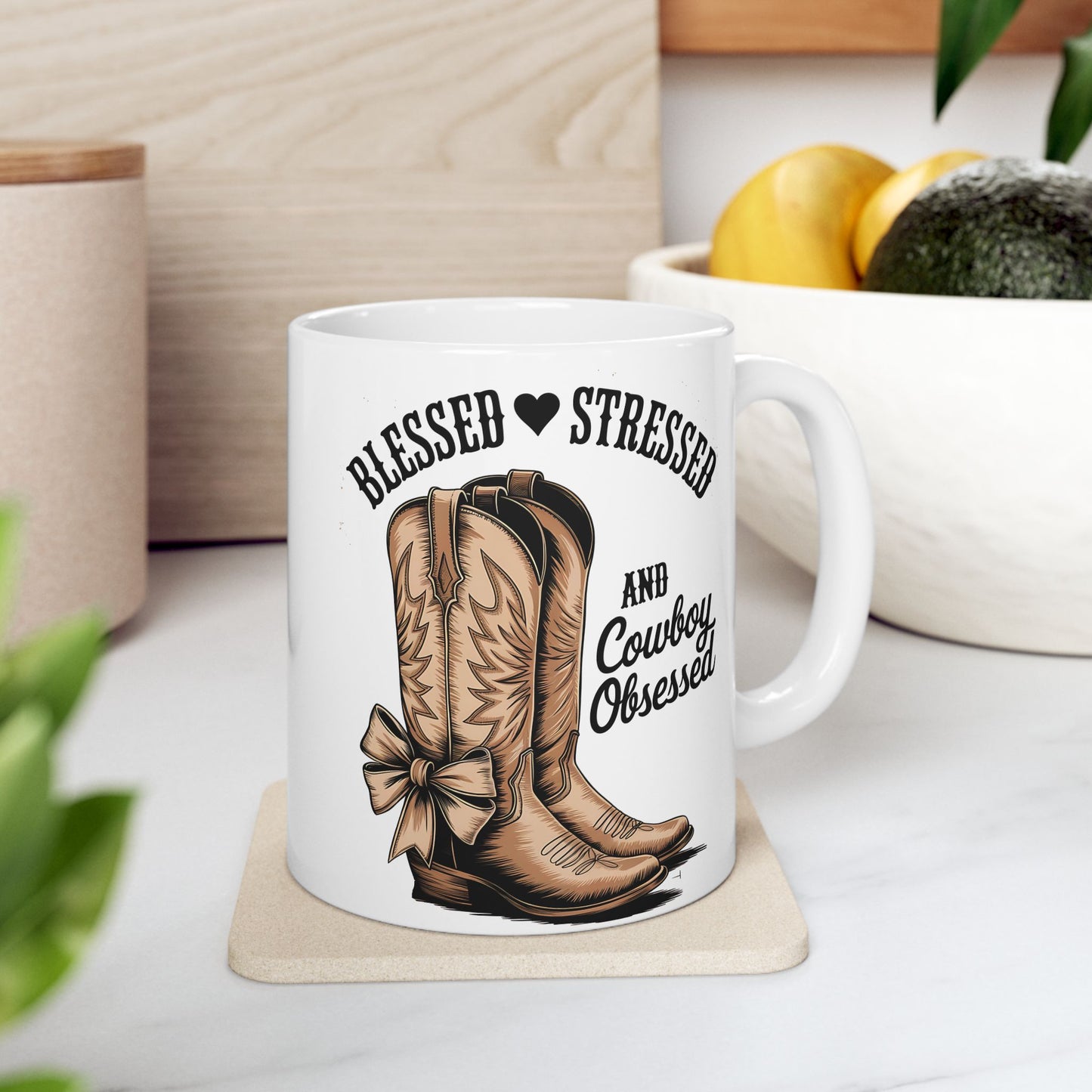 Blessed Cowboy Obsessed Ceramic Mug - 11oz & 15oz