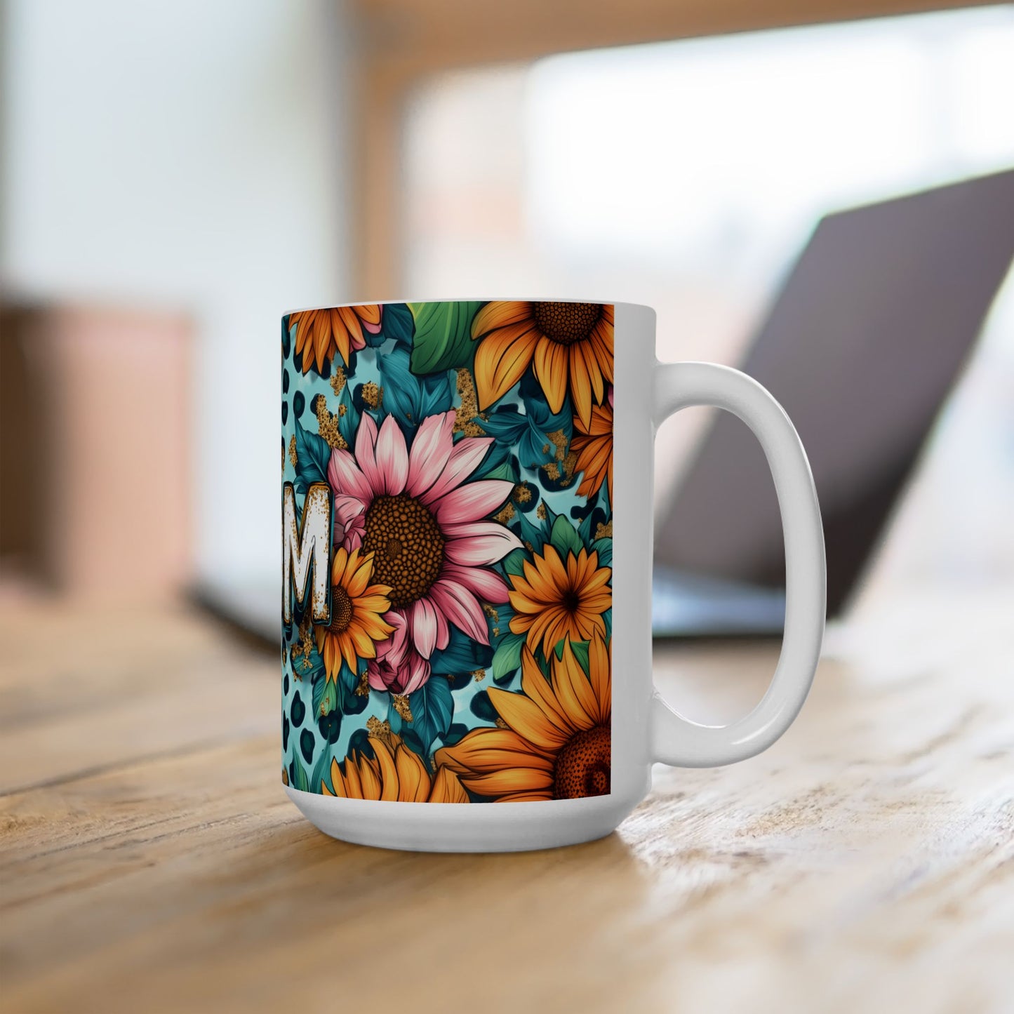 Colorful Floral Mom Ceramic Mug - Perfect Gift for Mother's Day