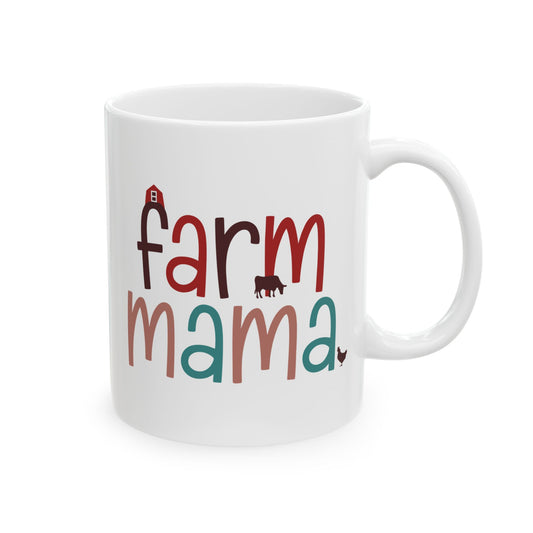 Farm Mama Ceramic Mug - Perfect Gift for Moms & Farm Lovers