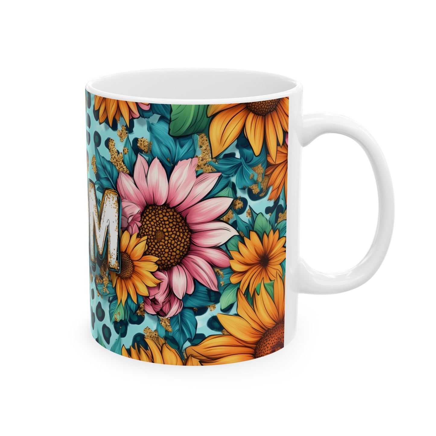 Colorful Floral Mom Ceramic Mug - Perfect Gift for Mother's Day