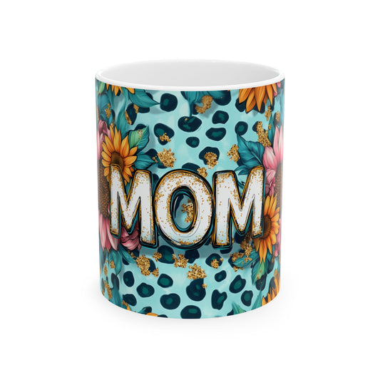 Colorful Floral Mom Ceramic Mug - Perfect Gift for Mother's Day