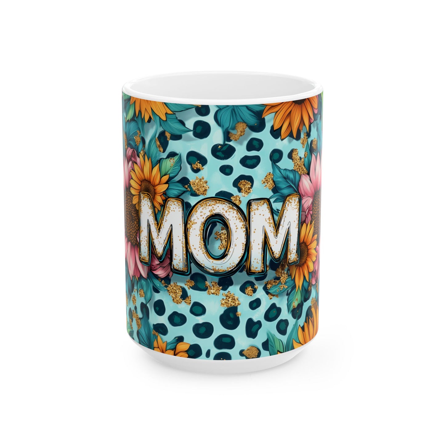 Colorful Floral Mom Ceramic Mug - Perfect Gift for Mother's Day