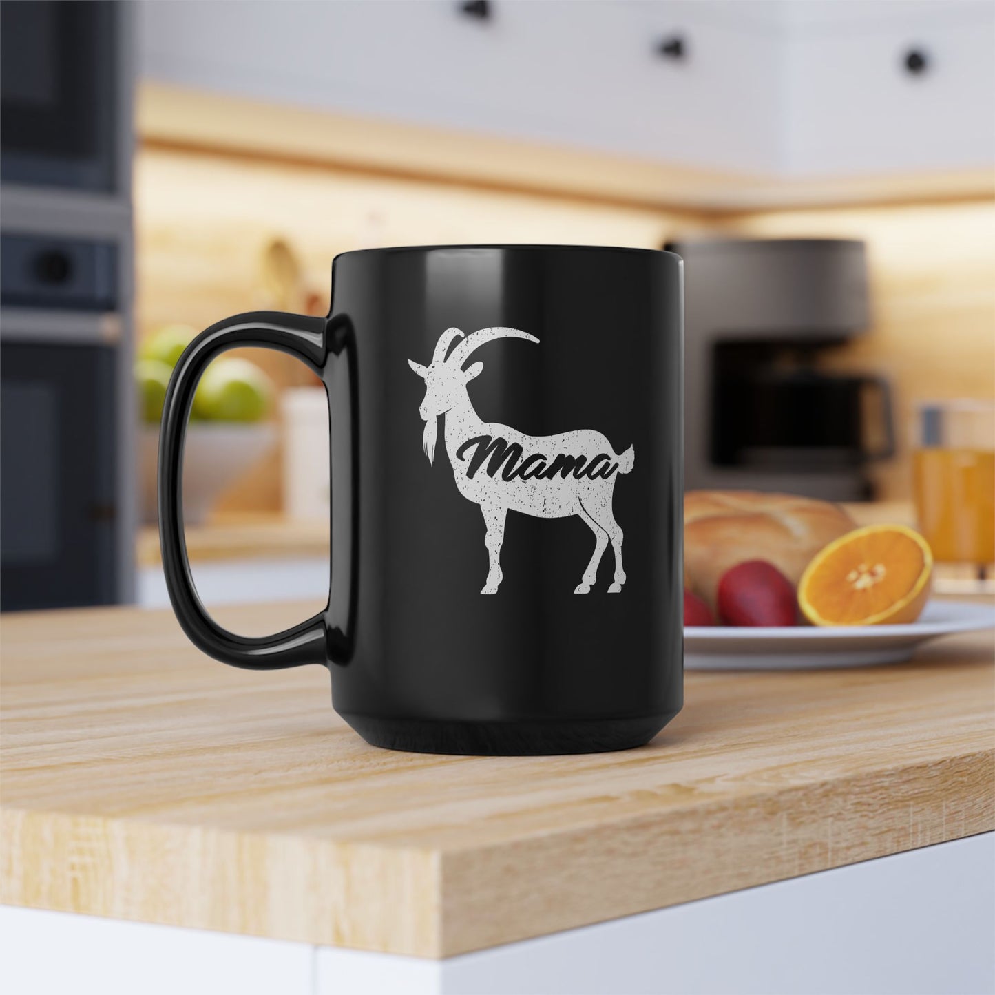 Funny Goat Mama Black Mug - Perfect Gift for Mothers and Animal Lovers