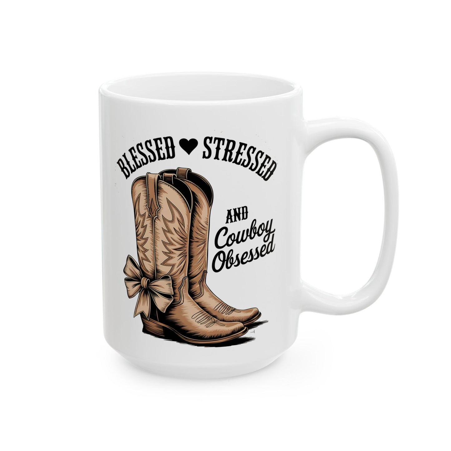 Blessed Cowboy Obsessed Ceramic Mug - 11oz & 15oz