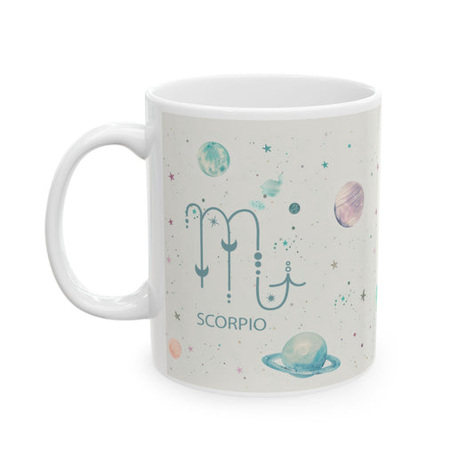 Scorpio Cosmic Planet Ceramic Mug - Zodiac Birthday