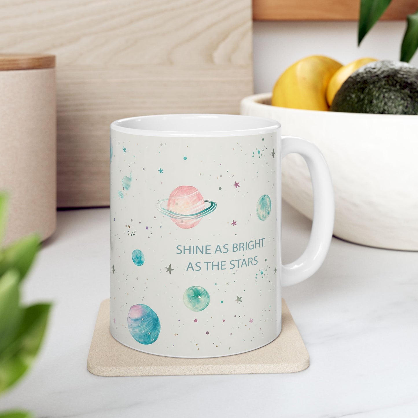 Leo Cosmic Planet Ceramic Mug - Zodiac Birthday