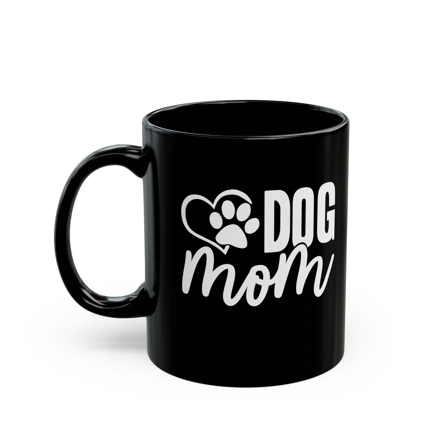 Dog Mom Black Coffee Mug - Perfect Gift for Dog Lovers