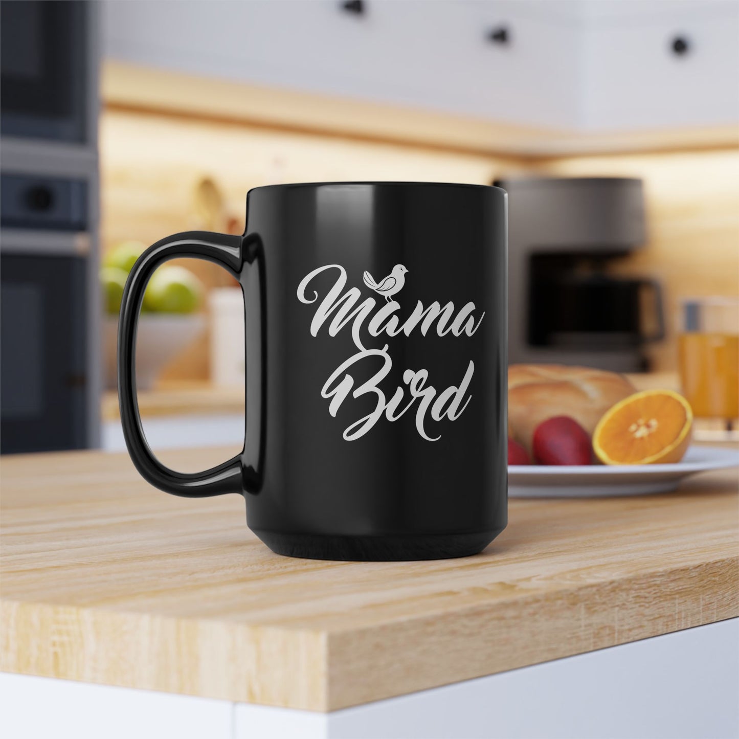 Mama Bird Black Mug - Perfect Gift for Moms | 11oz & 15oz Sizes