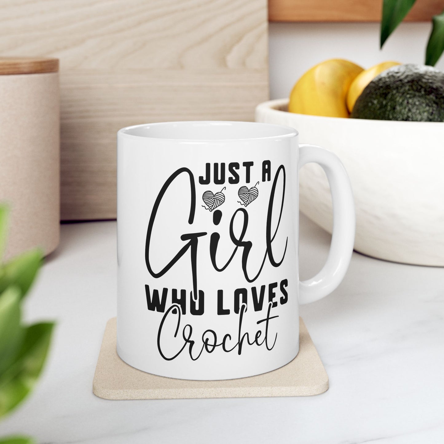 Just A Girl Who Loes Crochet Ceramic Mug, (11oz, 15oz)