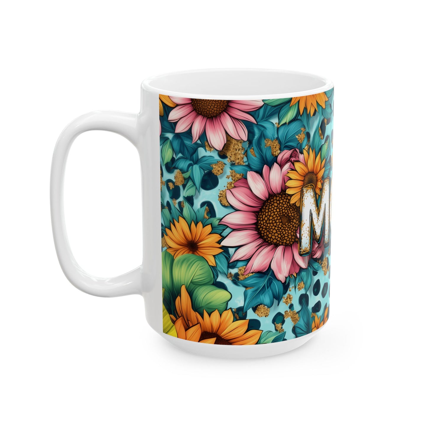 Colorful Floral Mom Ceramic Mug - Perfect Gift for Mother's Day