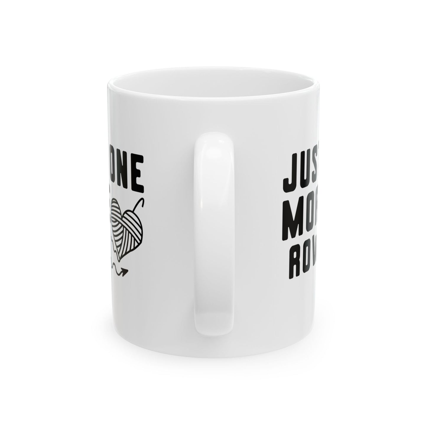 Just One More Row Crochet Ceramic Mug, (11oz, 15oz)