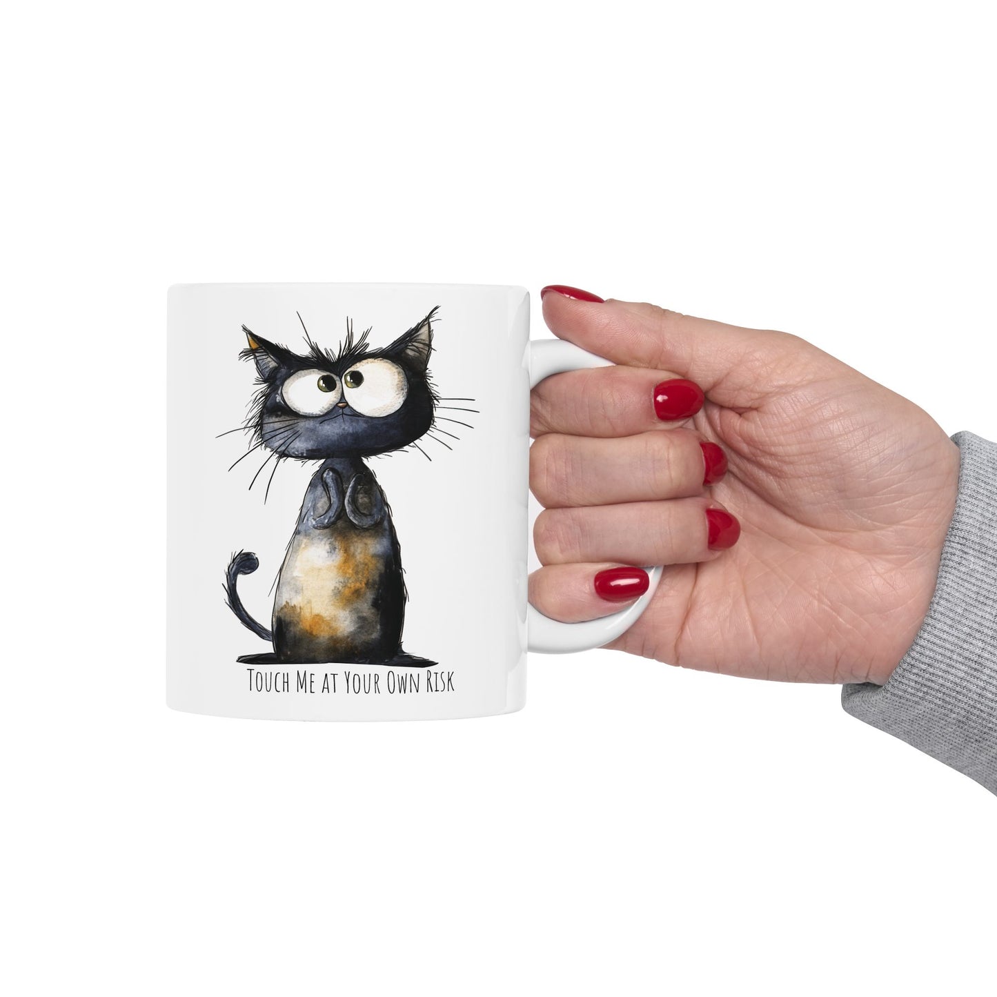 Ceramic Mug - Grumpy Cat Touch Me at Your Own Risk (11oz, 15oz)