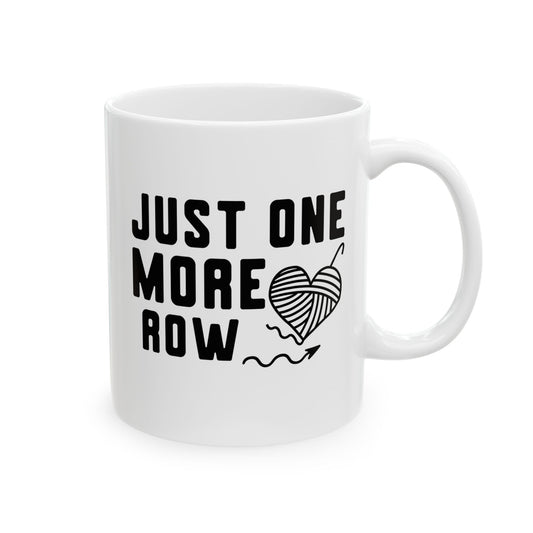 Just One More Row Crochet Ceramic Mug, (11oz, 15oz)