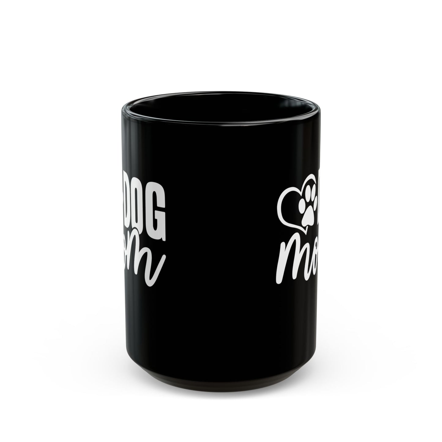 Dog Mom Black Coffee Mug - Perfect Gift for Dog Lovers