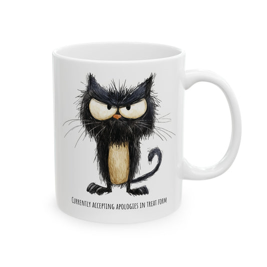 Ceramic Mug - Grumpy Cat Accepting Apologies in Treat Form (11oz, 15oz)