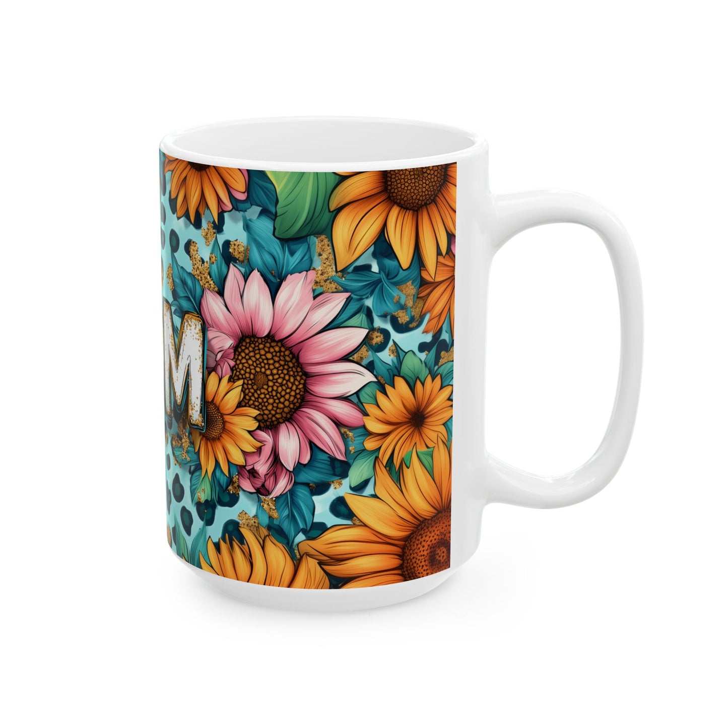 Colorful Floral Mom Ceramic Mug - Perfect Gift for Mother's Day