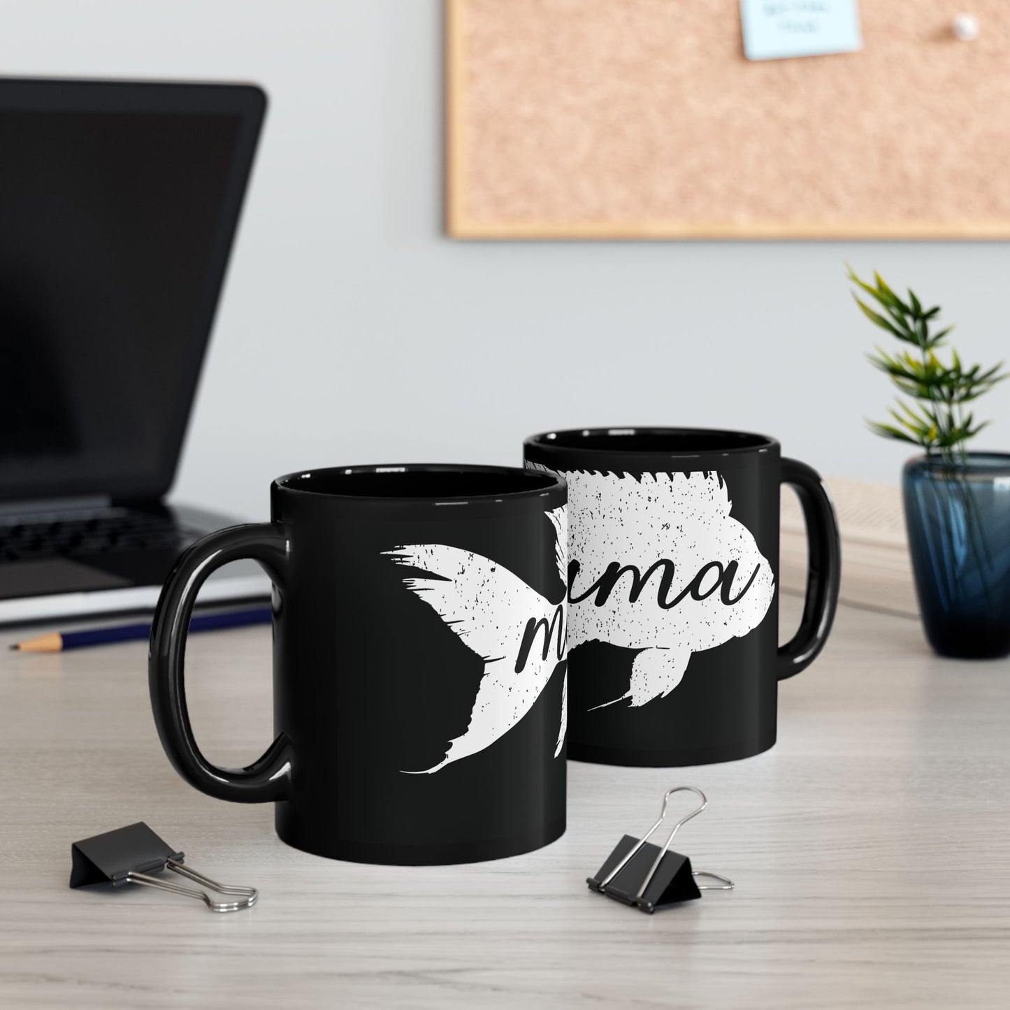 Stylish Black Mug for Fish Moms - Perfect Gift for Mother's Day & Everyday Use