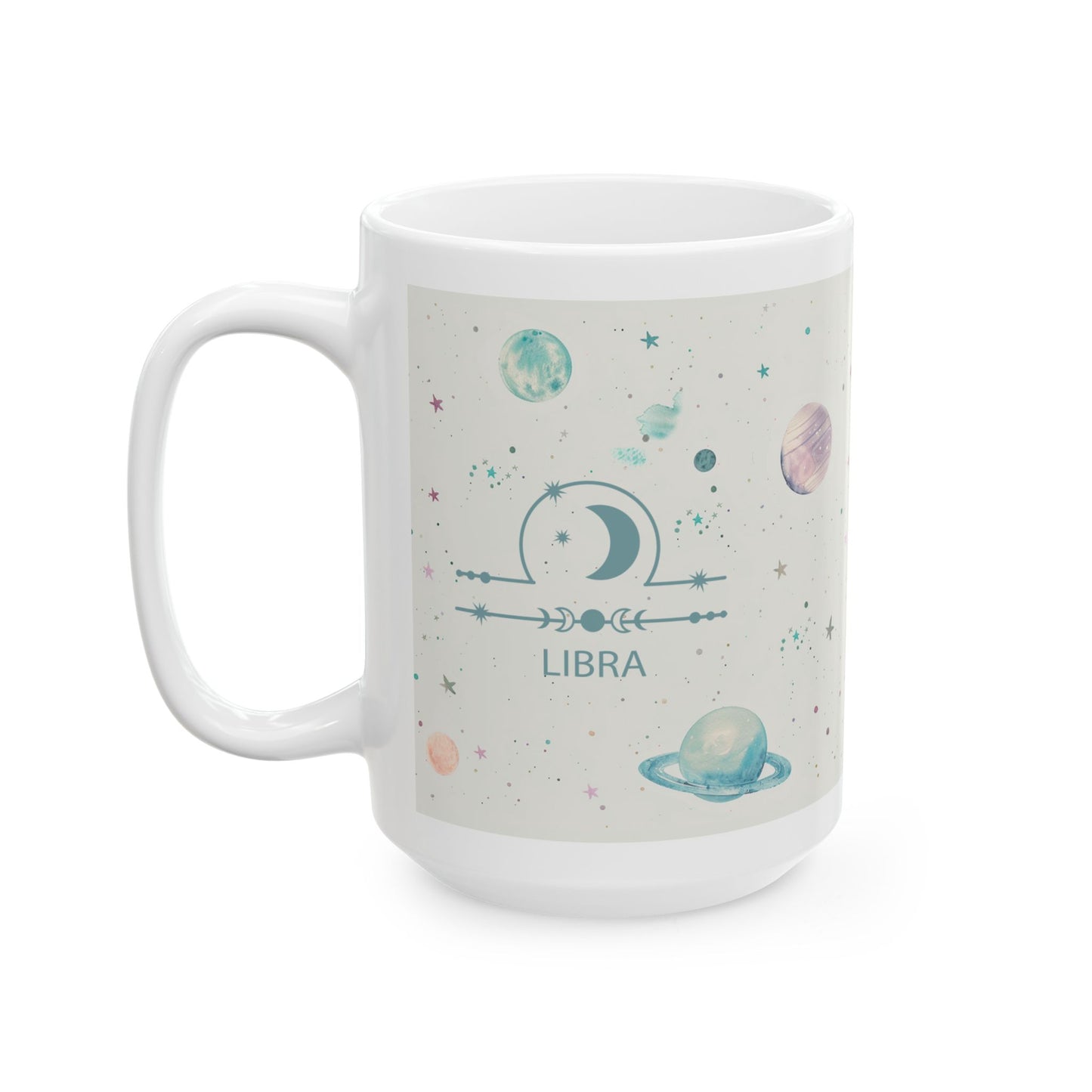 Libra Cosmic Planet Ceramic Mug - Zodiac Birthday