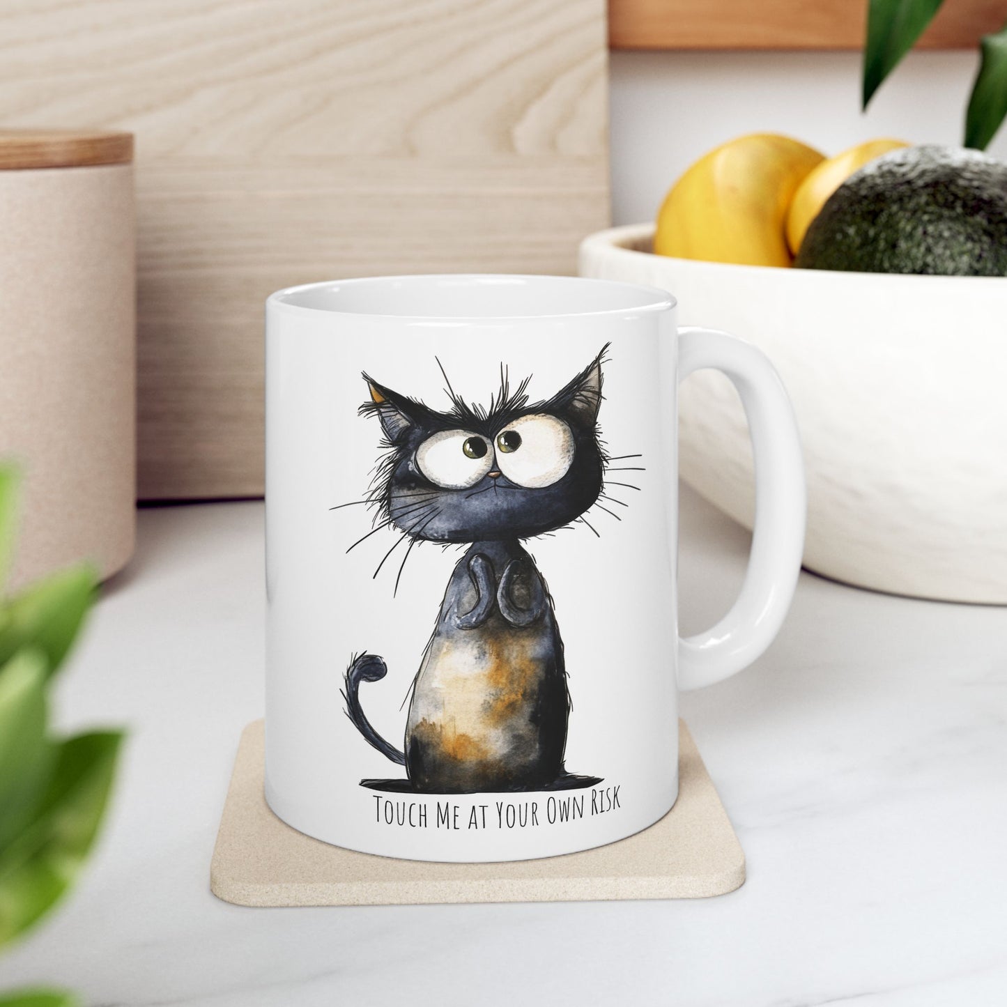 Ceramic Mug - Grumpy Cat Touch Me at Your Own Risk (11oz, 15oz)