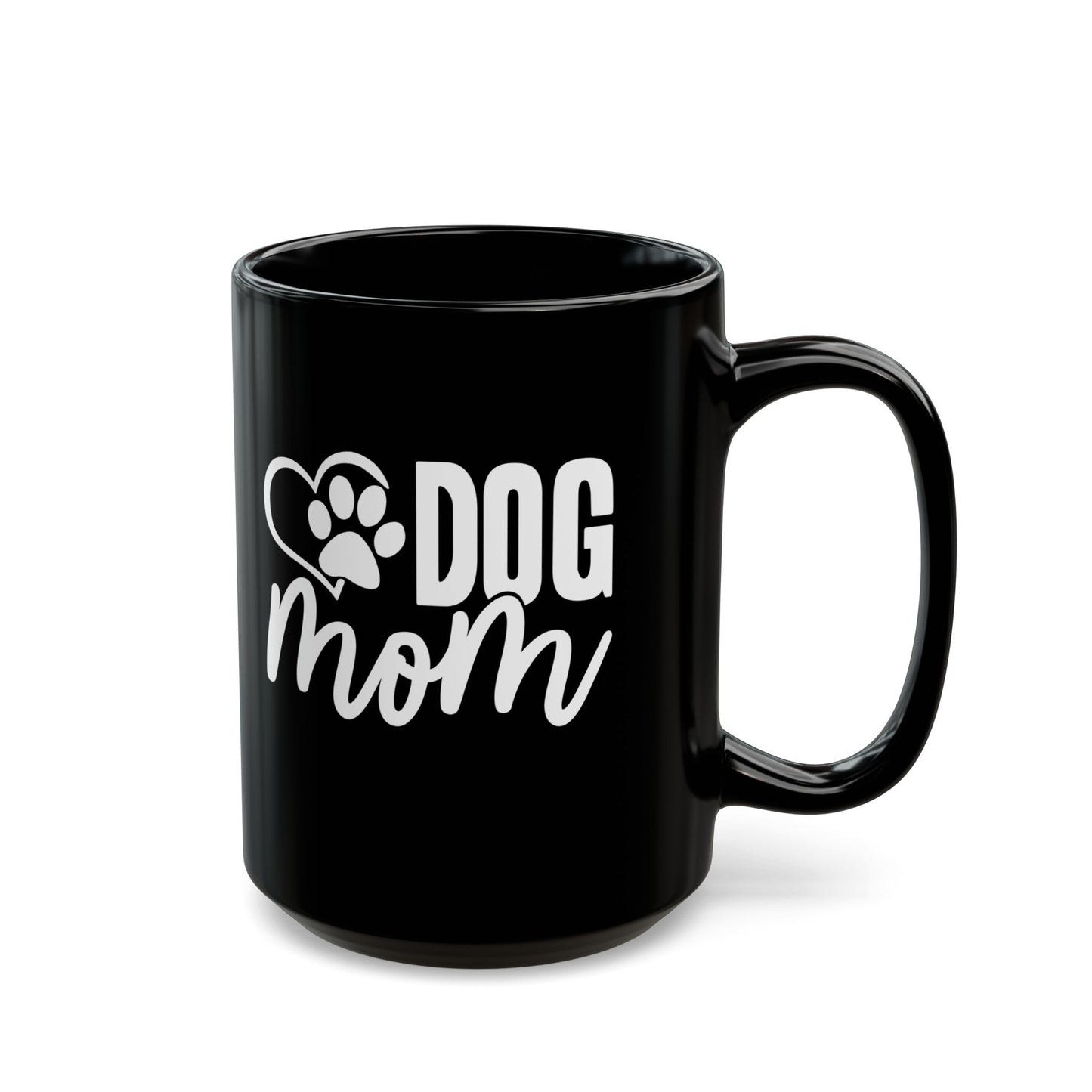 Dog Mom Black Coffee Mug - Perfect Gift for Dog Lovers