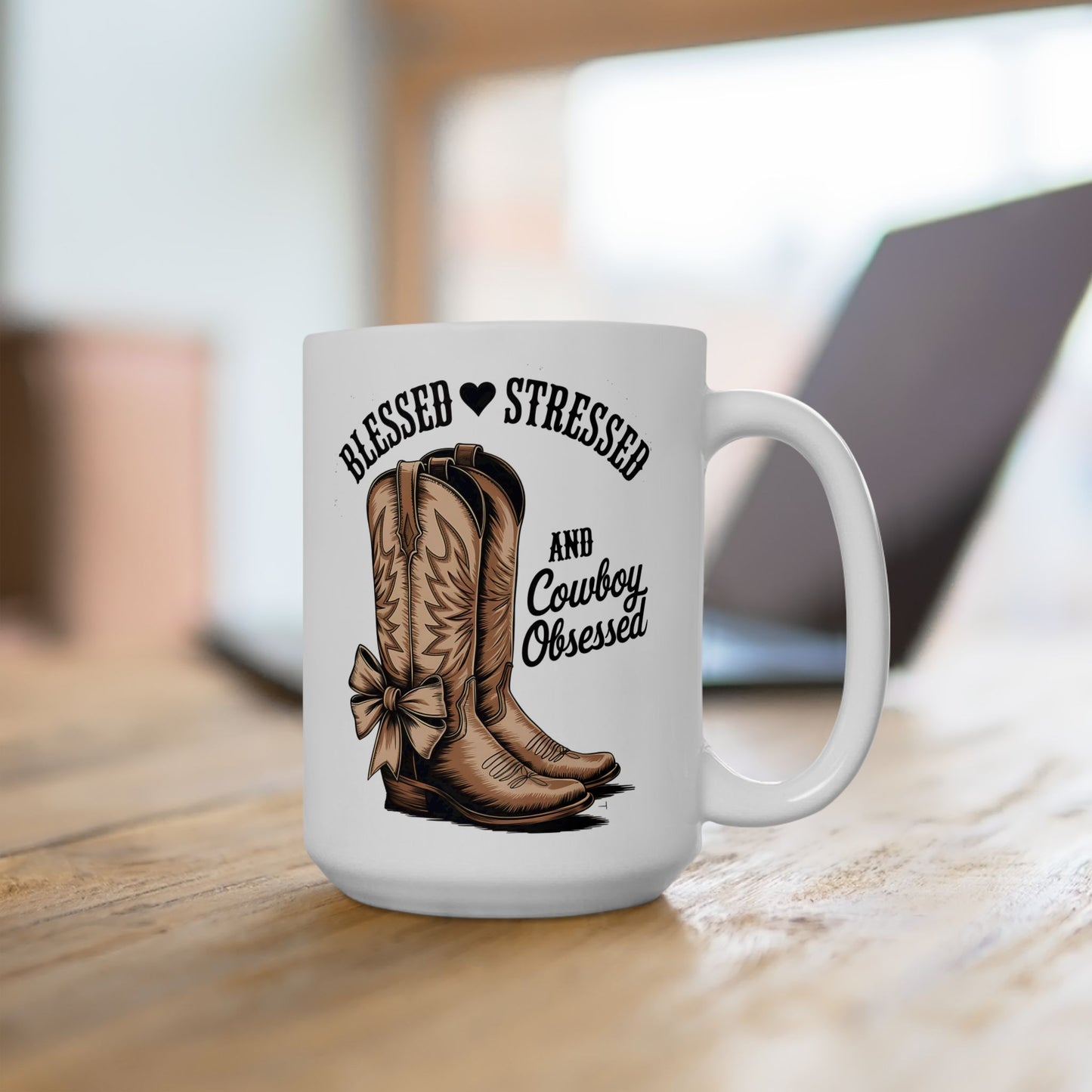 Blessed Cowboy Obsessed Ceramic Mug - 11oz & 15oz