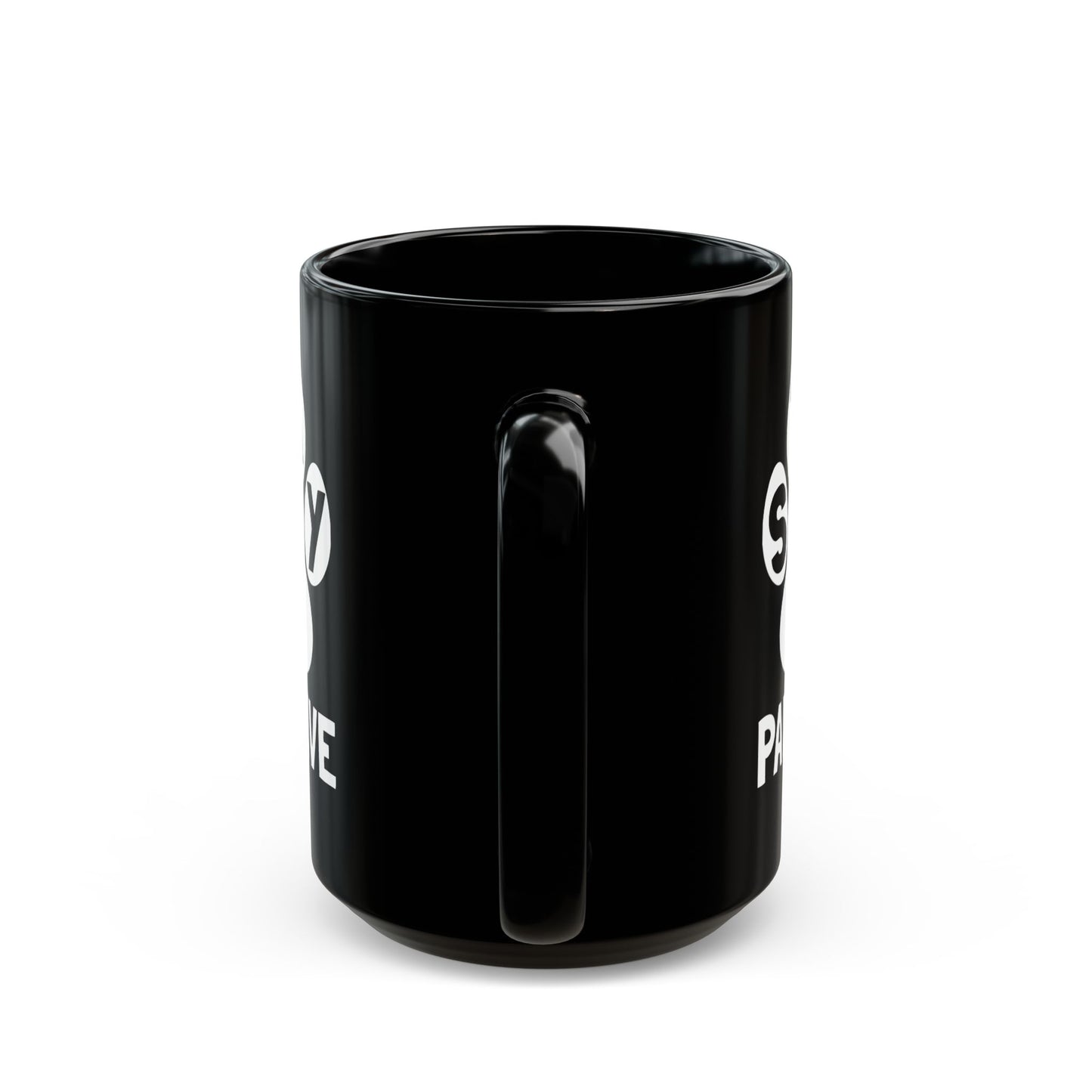 Stay Pawsitive Black Coffee Mug - 11oz & 15oz, Perfect Gift for Dog Lovers