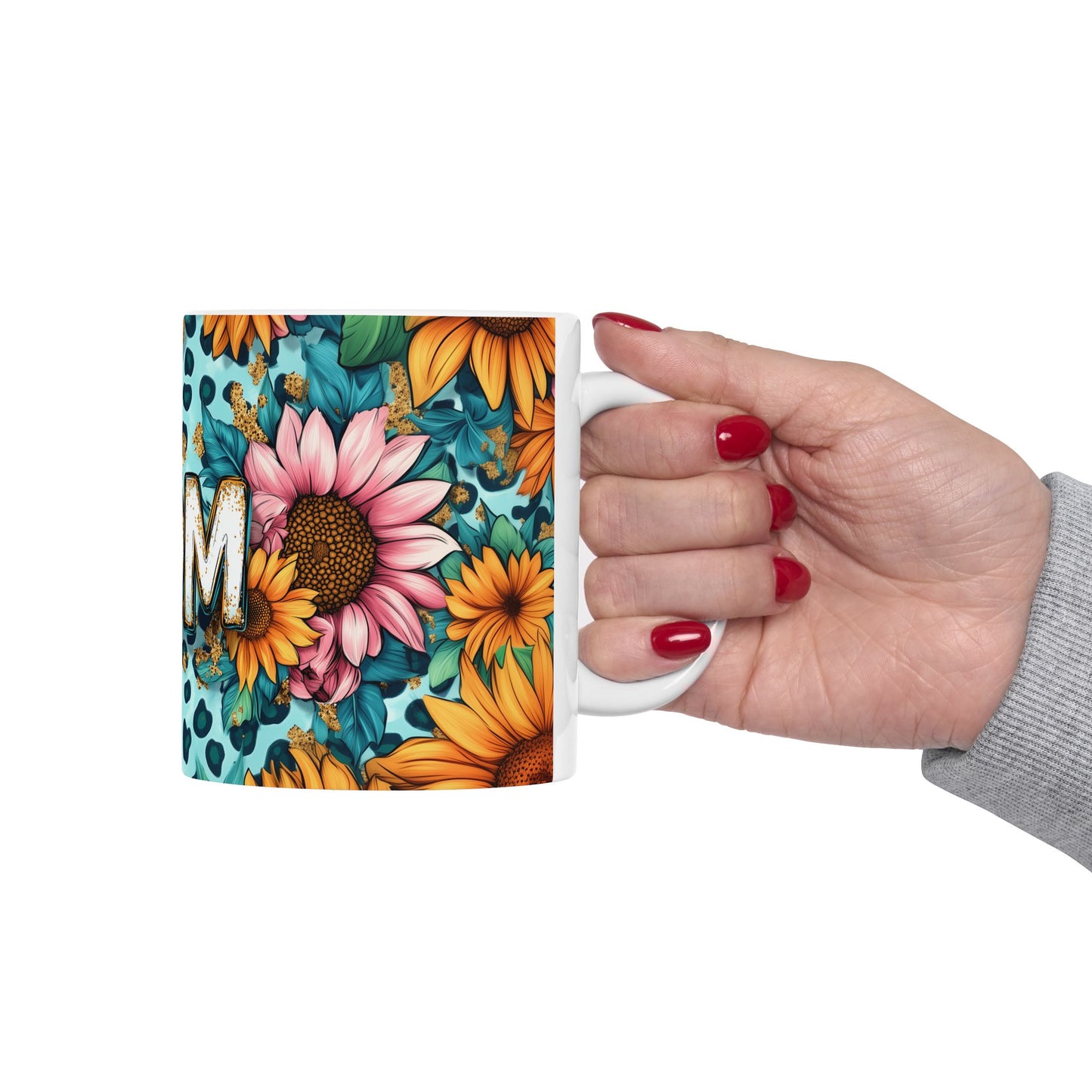 Colorful Floral Mom Ceramic Mug - Perfect Gift for Mother's Day